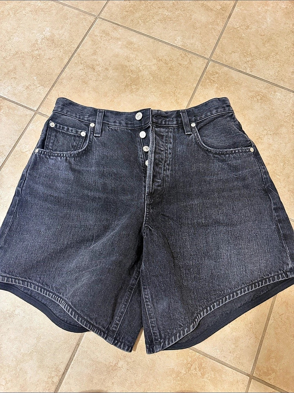 Citizens of Humanity black Guacho Denim Jean Shorts Waist 27